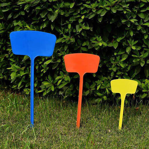 Shipton Ground marca plástico gran superficie jardinería etiqueta campo de prueba signo de tierra signo de plántula de flor 60 * 8 * 15 todo en uno blanco paquete de 10