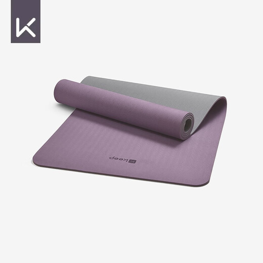 
Keep stretch mat yoga mat, entry-level two-color thickened lengthened fitness mat, anti-slip yoga jumping mat TPE 12801 classic 61cm purple/dark gray-7mm
