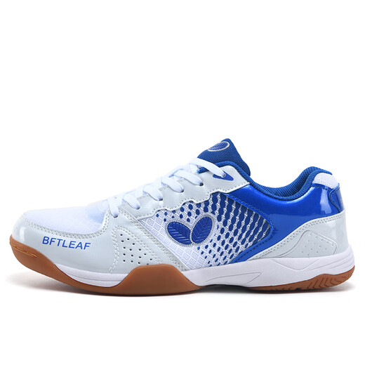 
BFTLEAF new model of broken code Qingku sports table tennis shoes for men and women professional beef tendon soles breathable and lightweight indoor training WY-7 white lan 44