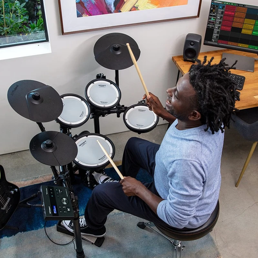 
Roland Electronic Drum Td07kv/td07dmk Drum Adult Children Practice Entertainment Professional Performance Grade Examination Electric Drum 5 Drum 4 Cymbals 07KV+PA35B Speaker + Gift Pack
