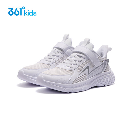 361 children's shoes children's running shoes 25 spring and autumn boys and girls 3-14 years old cushioning campus white shoes white 35