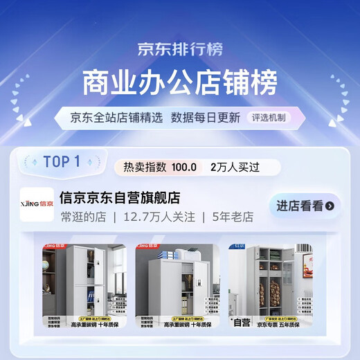 Xinjing Security Cabinet Electronic Password Cabinet Information File Cabinet Equipment Cabinet Steel Thickened Security File Cabinet Office Iron Cabinet White Pass Double Section Electronic Password Lock