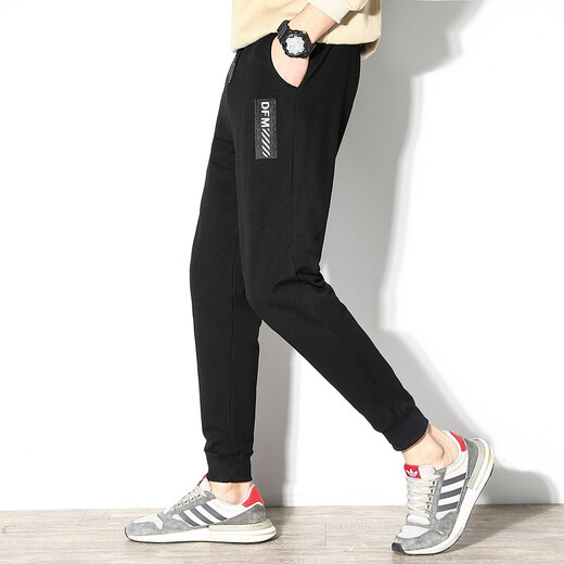 Tiger Trace Sport Pants Men's Thin Summer Trousers Straight Loose Large Size Cotton Running Exercise Closed Waiter Pants Casual Pants Gray (9898 Closed) XL