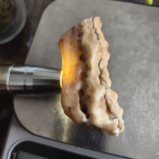 Desert paint (158g gold next door) handle piece, Laokeng clinker is highly jadeized, and the oil is pushed out by hand