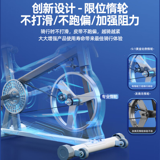 
Yinger Jianjia dynamic bicycle intelligent magnetron silent sports weight loss equipment indoor bicycle fitness bicycle [standard model] physical resistance + competition game