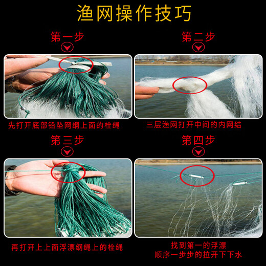 Shantou Lincun fishing net, dipped fish net, hanging net, crucian carp net, white strip net, white strip net, fishing net, sea net, three-layer fishing net, sinking net, single layer, 1 finger, 20 meters long, 1 meter high, floating net