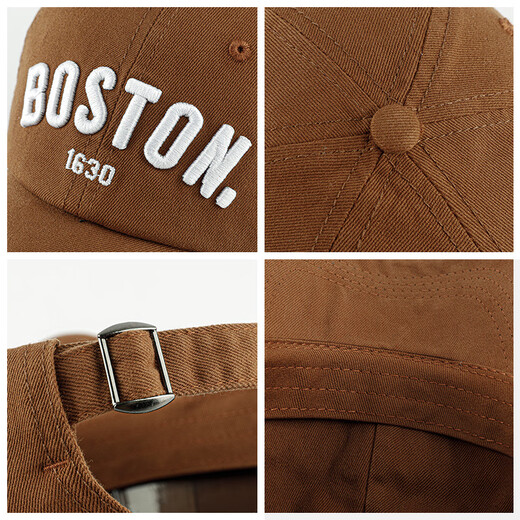 SOMUBAY Children's Hat Spring and Autumn Baseball Cap Boys and Girls Korean Fashion Brand Baby Outdoor Sunscreen Shade Letter Cap Brown Color Recommended for 3-10 Years Old