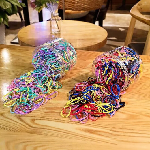 Bag/about 100 pieces, disposable small rubber band for women to tie hair, high elasticity and durability, rubber band hair rope, disposable, black, about 100 pieces