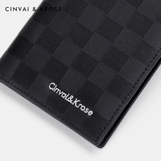 Cinvaikrose Site officiel Long Wallet Men's Head's Coseer CowHide Clatet Card Card Sac Changement portefeuille d'anniversaire chinois Gift de la Saint-Valentin CK Wallet - Black [Pratique pour le petit ami et le mari]