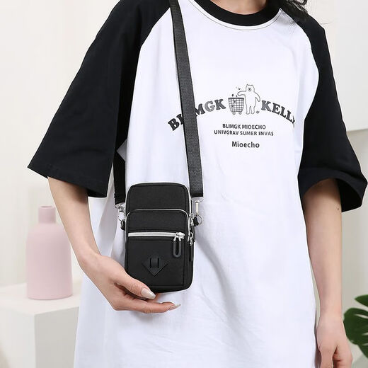 QUEENJOY Chinese Valentine's Day lightweight mobile phone bag women's wear-resistant halter neck small bag crossbody bag arm mini coin wrist summer shoulder bag pink