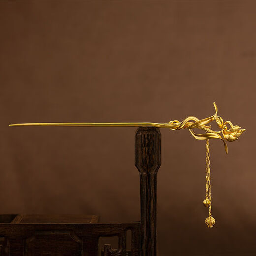 VAN OCEAN ANNORA Phoenix Tassel Hairpin Magnolia Orchid Hairpin Step Shake Ancient Gold Color Exquisite Ancient Costume Hanfu Orchid Hairpin