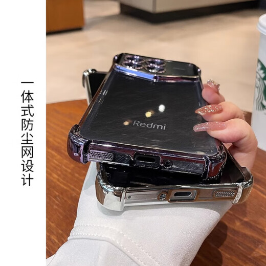 库凯伦（保护镜头）华为nova12pro/nova13手机壳透明气囊防摔套nova12 ultra镜头全包电镀手机保护壳 nova12Pro/12ultra银色-自带镜头膜