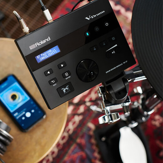 Roland Elektronische Drum TD07KV/TD07DMK Drum Adult Children Praxis Unterhaltungsunterhaltung Professional Performance Grade Examination Elektrische Trommel 5 Drum 4 Zymbals 07dmk + PM100 Lautsprecher + Geschenkpaket