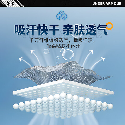安德玛（Under Armour）防晒面罩男骑行冰丝面巾围脖套魔术头巾女防风尘骑车装备 蓝色