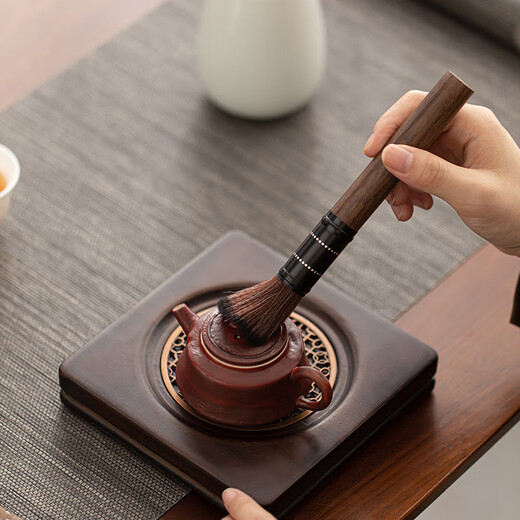 SUSHI CERAMICS tea set accessories Yingqing tea ceremony Liujunzi ebony tea needle spoon holder tea shovel tea clip