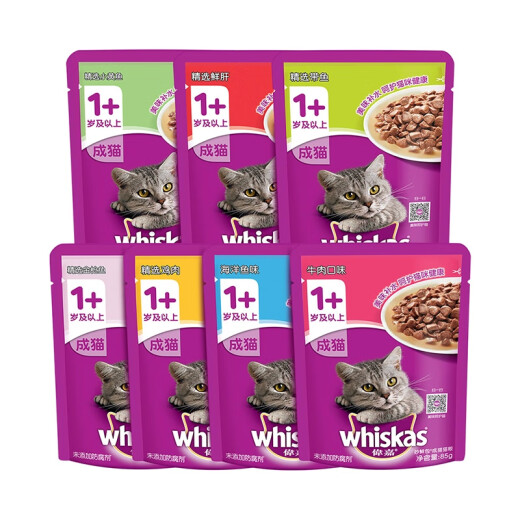 Weijiaweijia cat strips fresh bag nutritional fattening without attractants kitten wet food bag fresh meat adult cat snacks kitten beef 85g*24 bags
