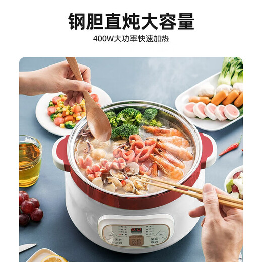 Tianji (TONZE) water-proof fish maw stewed bird's nest and fish maw special fully automatic soup pot electric stew pot ceramic inner pot stew health multifunctional electric stew pot for home use 18CG water-proof stew water-sealed 1.8L
