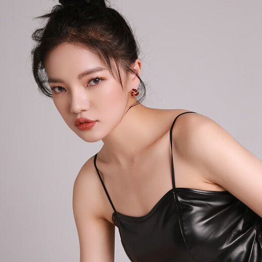 Qlady red oil dripping geometric earrings for women 2024 new retro autumn and winter earrings feminine earrings high-end gift