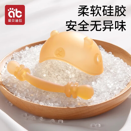 Aibedila Baby Teething Glue, Mushroom Teething Glue for Four and Six Months Can Be Boiled in Oral Period, Prevent Eating Hands at Small Months, White and Green
