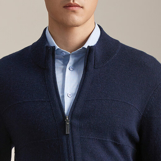 YOUNGOR sweater men's 2025 autumn and winter young men's long-sleeved sweater YWHW615271FKA Navy YWHW615271FKA L 105cm (recommended 145-165Jin Jin equals 0.5kg)