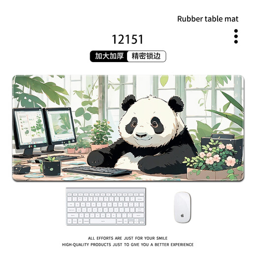 三色猫鼠标垫超大女生办公猫狗可爱卡通搞怪简约宿舍文字电脑键 12155小猎犬 60厘米x30厘米x2毫米