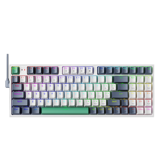 MACHENIKE K500 wired mechanical keyboard gaming keyboard laptop desktop keyboard 94 keycap red axis RGB PBT white