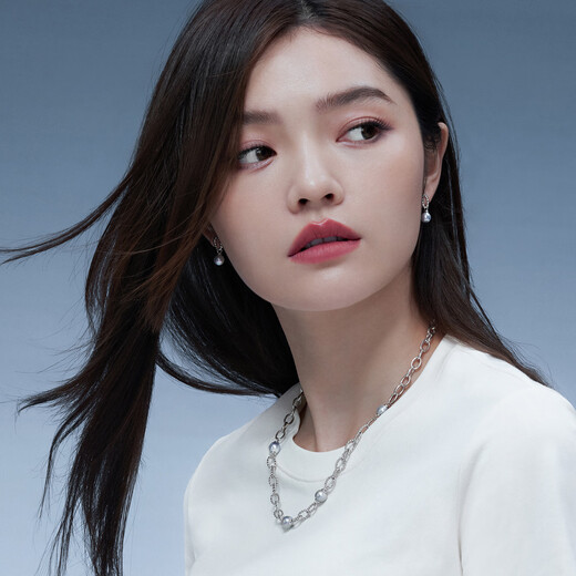 Lukfook Jewelry True Me Series Platinum 950 Seawater Pearl Platinum Necklace Total Weight Approximately 23.90 Grams