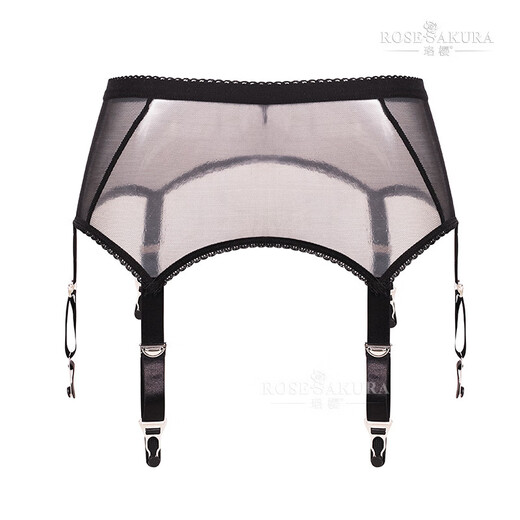 Jiabaidao Luoying 7369 liguero de alta gama hebilla recubierta de goma hebilla de calabaza de metal liguero medias europeas y americanas accesorios de medias blanco talla única embalaje fino