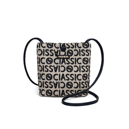 CALWAN KEODH Bucket Bag Damentasche Canvas Umhängetasche Casual Herbst und Winter Handytasche Schultertasche Geburtstagsgeschenk für Freundin und Frau Extreme Night Black Marke Licht Luxus Mode Vielseitig Praktisch und Sorgfältig Freundin