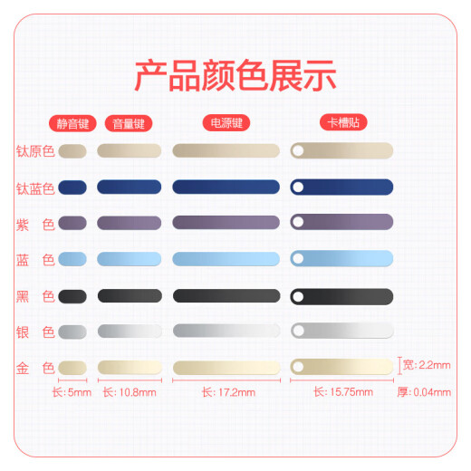 Mu Nian is suitable for iPhone15promax mobile phone button protector 15 power button mute button button sticker Apple 14Pro anti-scratch film Apple full series silver 1 set