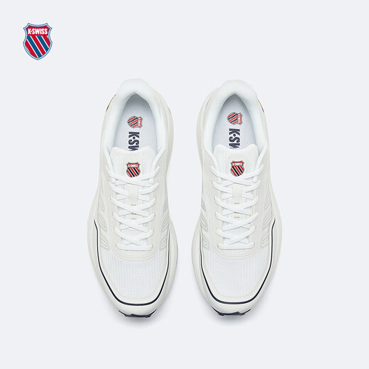 
KSWISS [same style on the show] Men's shoes for men's summer mesh breathable new fashion trend casual running shoes 9272 113 Wimbledon white/navy blue/grey red 42