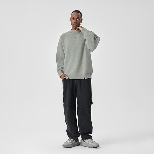 Bodydream bm rond pulater à couloir masculin pullaire décontracté pull en tricot pull en liberté et couleurs solides et gris gris gris m.