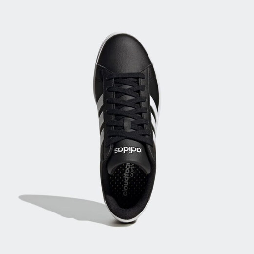 Adidas Neo Herrenschuhe 2025 Sommer neuer dreistreifen weiße Schuhe leichte Freizeitschuhe Low Top Sports Schuhe Student Board GW9196 Schwarz/Weiß 44 (270 mm)