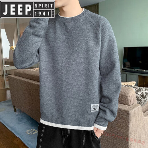 Jeep Spiry Sweater Men's 2025 Spring y Autumn Tops Round Neck Sweater Knit Sweater Autumn and Winter Japanese Japanes