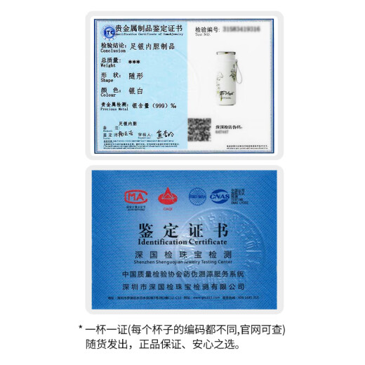 Vanow新款智能纯银保温杯女士高颜值999银内胆生日礼物刻字定制水杯子 暖杏白（999足银内胆+礼盒包装） 460ml