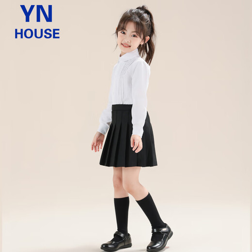 Yinuofang children's shirt white long-sleeved shirt Children's Day performance clothing bottoming shirt girls' shirt chorus T-shirt