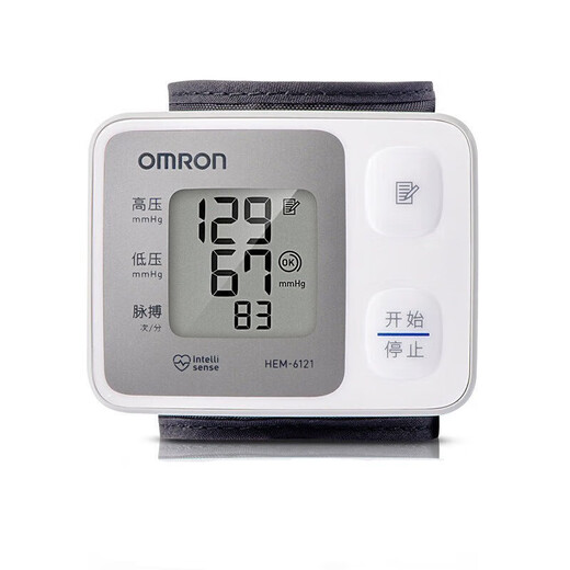 Omron blood pressure meter measuring instrument for household electronic blood pressure device for household intelligent fully automatic high-precision wrist blood pressure meter for middle-aged and elderly people 6182 [Classic model 6121] Hypertension prompt + 30 sets of memory values