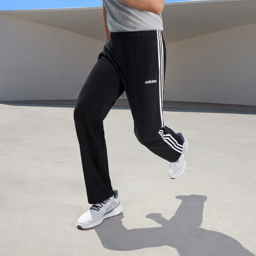阿迪达斯 （adidas）运动裤男裤2025夏季新款运动跑步训练透气舒适休闲收腿小脚长裤 EI9761三条纹 L