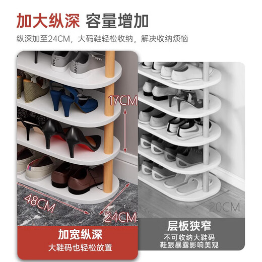 Jinxi simple shoe rack at the door multi-layer household shoe cabinet dormitory storage vertical storage rack small shoe rack for home upgrade and thickening-seven-layer model can hold 14 pairs of shoes