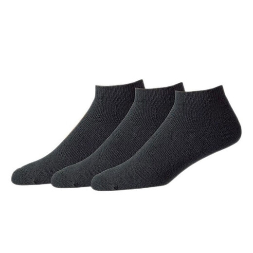 
FootJoy golf socks men's FJ ComfortSof series sweat-absorbent sports socks 15276 black triple-pair