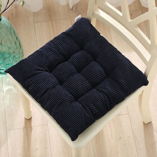 Yingzhuer thickened cushion office four seasons student classroom female stool floor mat butt cushion strap sedentary chair cushion corduroy square Barbie pink 40*40cm