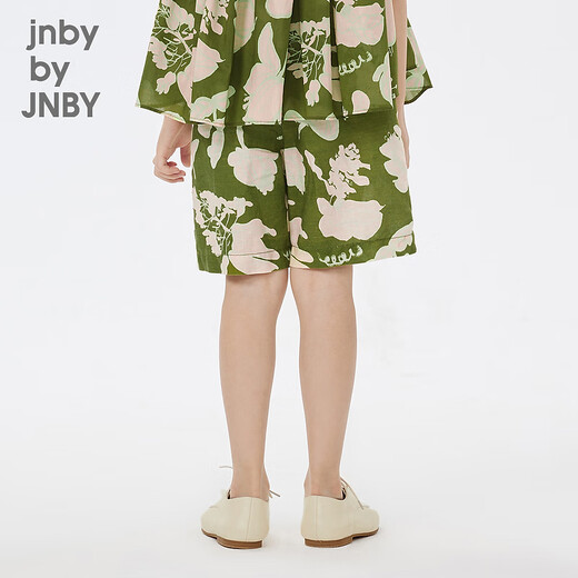 jnby by JNBY江南布衣童装短裤夏多彩印花可爱休闲棉麻男女儿童1N6E13790 904杂粉绿 160 cm