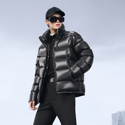 高梵【田栩宁同款】黑金鹅绒服黑珍珠5.0男士羽绒服2025新款 黑色 XL