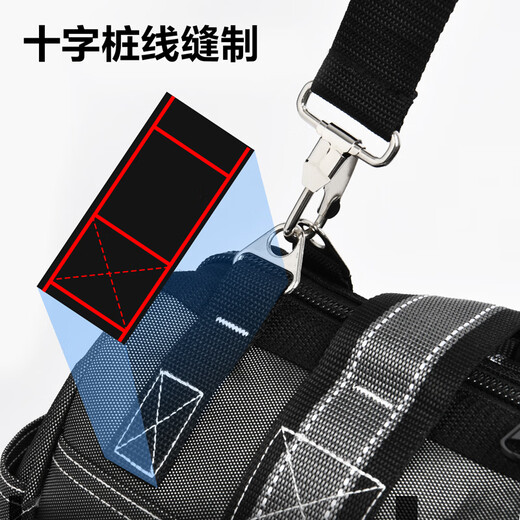 Deli tool bag, thickened, wear-resistant, tear-resistant, multifunctional, large-capacity, waterproof, puncture-proof, 17-inch