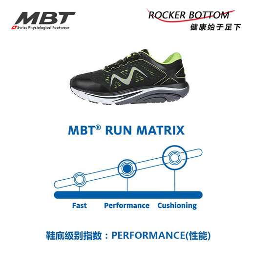 MBT足健康鞋 男厚底足弓支撑健康跑步鞋 缓解足跟压力推动力 2000 1585Y黑色 41.5 (8)