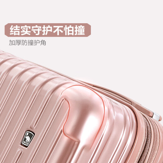 爱华仕行李箱可登机20英寸女小型拉杆箱男旅行箱可扩展密码箱6229玫瑰金