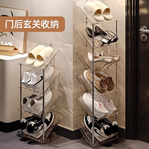 Youqin simple shoe rack home door slippers multi-layer small entry door extremely narrow shoe storage artifact shoe cabinet