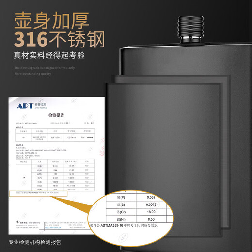 GOAT MUG Russian 316 stainless steel wine bottle portable household thickening 3Jin Jin equals 0.5kg 5Jin Jin equals 0.5kg Liquor bottle outdoor 5Jin Jin equals 0.5kg 316 steel imitation leather Longteng Sihai