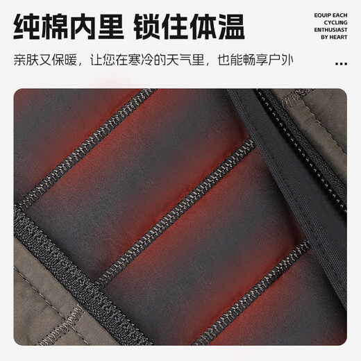 WestBiking Autumn and Winter Cycling Clothing Fleece Warm Cycling Clothes Coldproof Mountain Bike Cycling Clothes and Pants Set Cycling Equipment Black Top Pure Cotton Thick Section XL