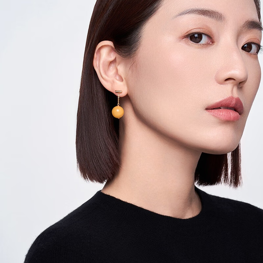 Hande Beeswax Earrings for Women 925 Silver Earrings Design Light Luxury Fashion Elegant Temperament Birthday Gift for Wife and Best Friend S92 S925 Silver & Beeswax